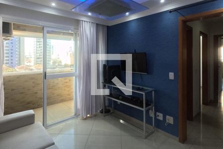 Sala de estar e jantar de apartamento para alugar com 3 quartos, 100m² em Embaré, Santos