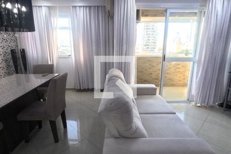 Sala de estar e jantar de apartamento para alugar com 3 quartos, 100m² em Embaré, Santos