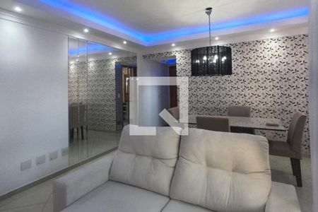 Sala de estar e jantar de apartamento para alugar com 3 quartos, 100m² em Embaré, Santos