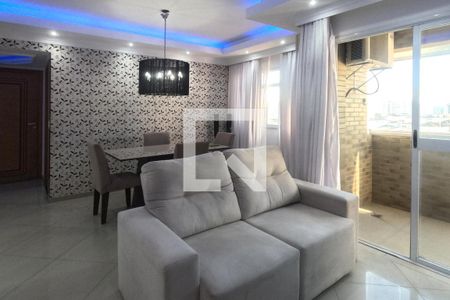 Sala de estar e jantar de apartamento para alugar com 3 quartos, 100m² em Embaré, Santos