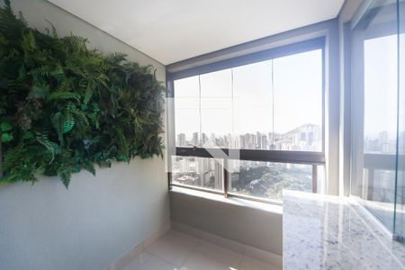 Varanda da Sala de apartamento para alugar com 1 quarto, 51m² em Vila Castela, Nova Lima