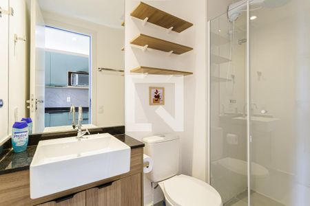 Banheiro de kitnet/studio à venda com 1 quarto, 25m² em Vila Olímpia, São Paulo
