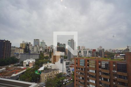 Sala _Quarto _Vista  de kitnet/studio para alugar com 1 quarto, 25m² em Rio Branco, Porto Alegre