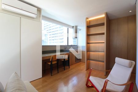 Sala/Cozinha de apartamento para alugar com 1 quarto, 38m² em Vila Nova Conceição, São Paulo