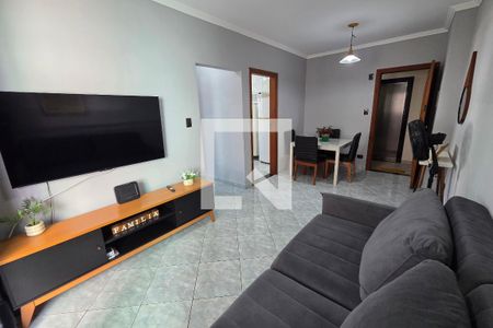 Sala de apartamento para alugar com 1 quarto, 53m² em Maracanã, Praia Grande