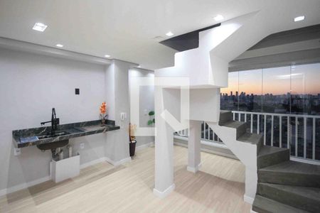 Sala e cozinha de apartamento à venda com 1 quarto, 59m² em Vila Santa Clara, São Paulo