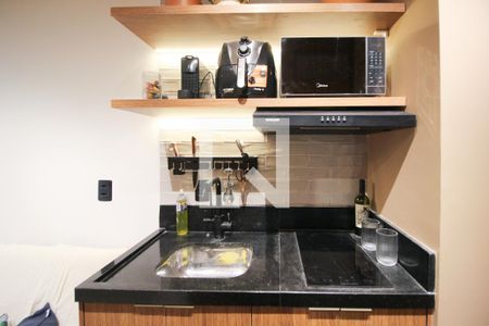Cozinha de apartamento para alugar com 1 quarto, 29m² em Vila Nova Conceição, São Paulo