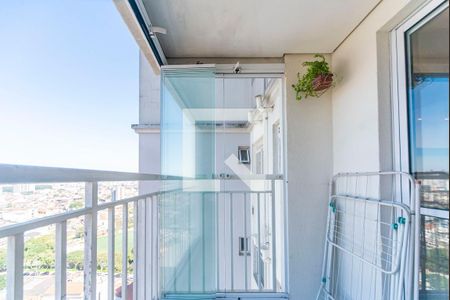 Varanda da Sala de apartamento à venda com 2 quartos, 51m² em Vila Curuçá, Santo André
