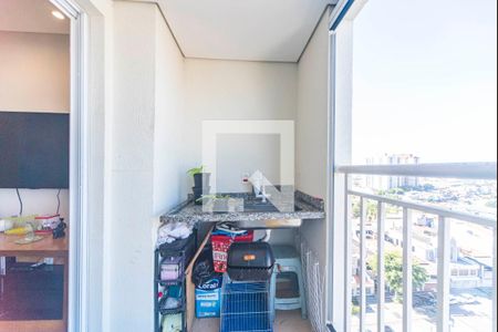 Varanda da Sala de apartamento à venda com 2 quartos, 51m² em Vila Curuçá, Santo André