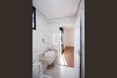 Banheiro da Suíte de apartamento à venda com 3 quartos, 135m² em Fonte Grande, Contagem