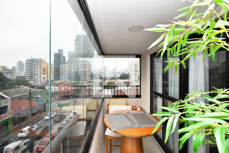 varanda quarto de kitnet/studio à venda com 1 quarto, 25m² em Pinheiros, São Paulo