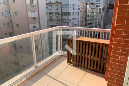Varanda da Sala de kitnet/studio para alugar com 1 quarto, 47m² em Boqueirão, Santos