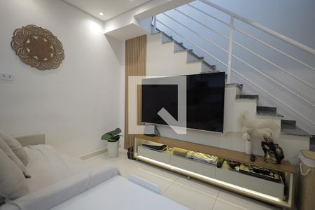 Sala de apartamento à venda com 2 quartos, 100m² em Vila Eldizia, Santo André