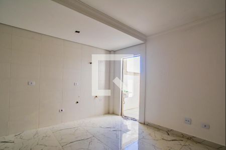 Sala/Cozinha de apartamento à venda com 2 quartos, 51m² em Vila Homero Thon, Santo André