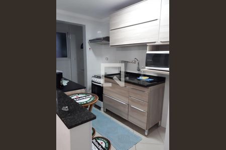 Cozinha de apartamento para alugar com 1 quarto, 63m² em Vilamar, Praia Grande
