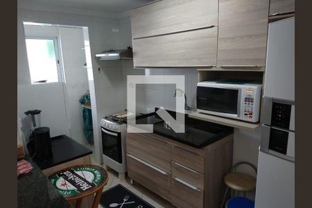 Cozinha de apartamento para alugar com 1 quarto, 63m² em Vilamar, Praia Grande