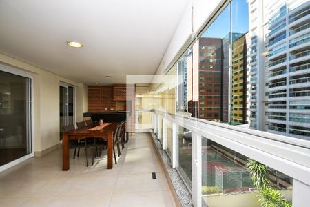 varanda Sala de estar e jantar + churrasqueira de apartamento para alugar com 3 quartos, 125m² em Paraíso, São Paulo