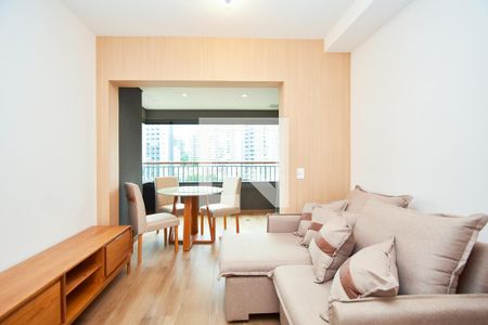 sala de estar de apartamento para alugar com 1 quarto, 38m² em Vila Anglo Brasileira, São Paulo