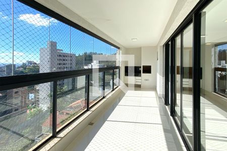 Varanda da Sala de apartamento à venda com 4 quartos, 201m² em Santa Lúcia, Belo Horizonte