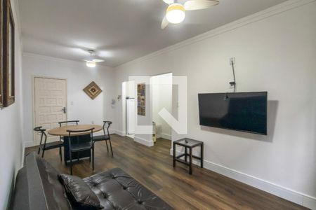 Sala de apartamento para alugar com 1 quarto, 68m² em Vila Tupi, Praia Grande