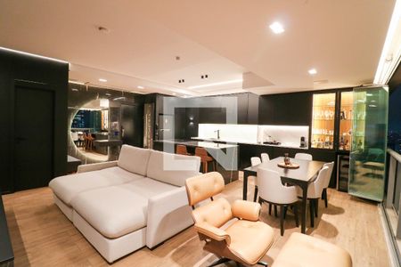 Sala / Cozinha de apartamento para alugar com 1 quarto, 75m² em Chácara Santo Antônio (zona Sul), São Paulo