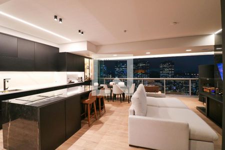 Sala / Cozinha de apartamento para alugar com 1 quarto, 75m² em Chácara Santo Antônio (zona Sul), São Paulo