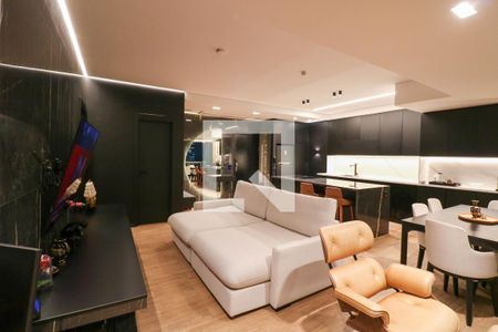 Sala / Cozinha de apartamento para alugar com 1 quarto, 75m² em Chácara Santo Antônio (zona Sul), São Paulo