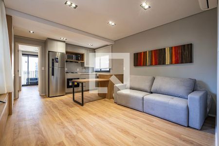 Sala/Cozinha de apartamento para alugar com 1 quarto, 50m² em Cerqueira César, São Paulo