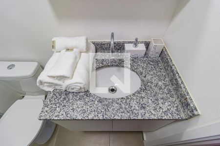Detalhe - Banheiro de kitnet/studio para alugar com 1 quarto, 24m² em Belenzinho, São Paulo