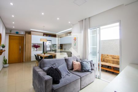 Sala de apartamento para alugar com 3 quartos, 85m² em Campestre, Santo André