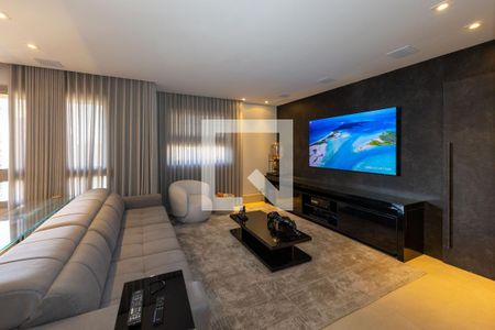 Sala de TV de apartamento para alugar com 3 quartos, 160m² em Vale do Sereno, Nova Lima