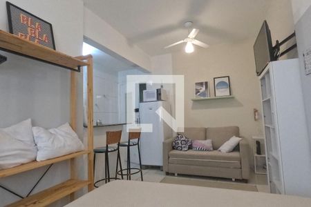 Sala e Quarto de apartamento para alugar com 1 quarto, 55m² em Aparecida, Santos
