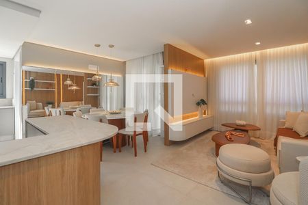 Sala de apartamento à venda com 3 quartos, 109m² em Petrópolis, Porto Alegre