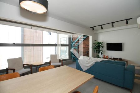 Sala e Cozinha de apartamento para alugar com 1 quarto, 82m² em Jardim Paulista, São Paulo