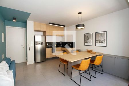 Sala e Cozinha de apartamento para alugar com 1 quarto, 82m² em Jardim Paulista, São Paulo