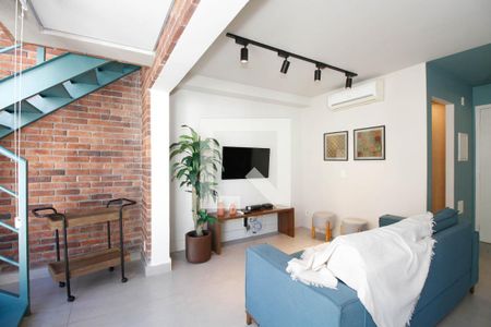 Sala e Cozinha de apartamento para alugar com 1 quarto, 82m² em Jardim Paulista, São Paulo