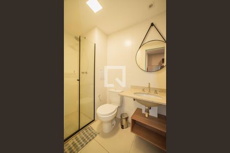 Banheiro de kitnet/studio à venda com 1 quarto, 27m² em Vila Clementino, São Paulo