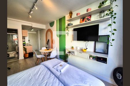 Sala/Cozinha de kitnet/studio para alugar com 1 quarto, 24m² em Vila Buarque, São Paulo