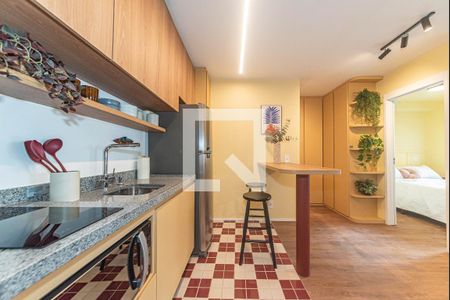 Cozinha de apartamento à venda com 1 quarto, 34m² em Vila Congonhas, São Paulo