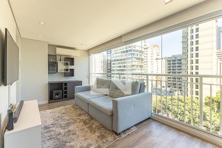 Sala de apartamento para alugar com 1 quarto, 56m² em Vila Nova Conceição, São Paulo