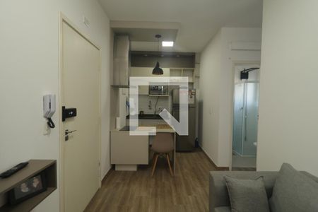 Sala e Cozinha de apartamento à venda com 1 quarto, 26m² em Jardim da Gloria, São Paulo