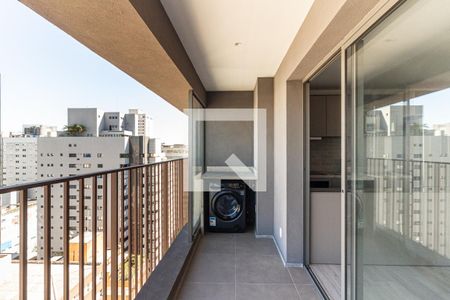 Varanda da Sala de apartamento para alugar com 2 quartos, 54m² em Higienópolis, São Paulo