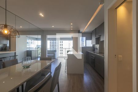 Sala de Jantar de apartamento à venda com 1 quarto, 56m² em Vila Nova Conceição, São Paulo