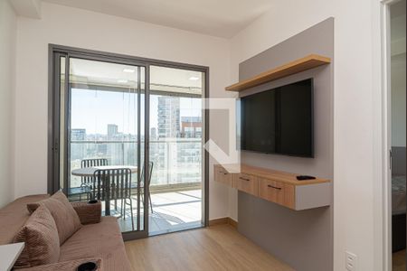Sala de apartamento para alugar com 1 quarto, 37m² em Santo Amaro, São Paulo
