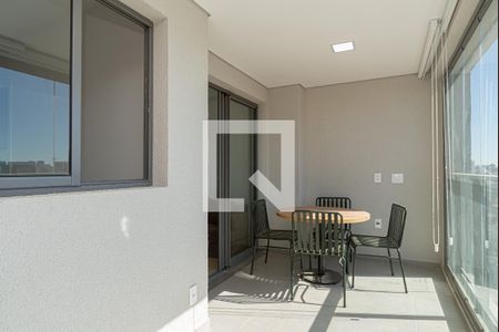 Varanda da Sala de apartamento para alugar com 1 quarto, 37m² em Santo Amaro, São Paulo