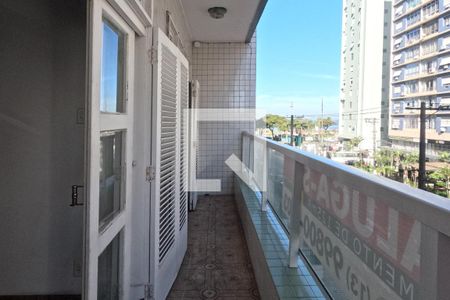 Varanda da Sala e Quarto 1 de apartamento para alugar com 2 quartos, 117m² em Boqueirão, Santos
