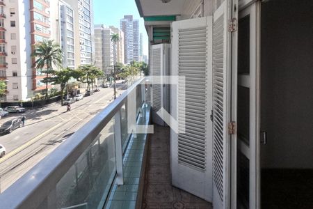 Varanda da Sala e Quarto 1 de apartamento para alugar com 2 quartos, 117m² em Boqueirão, Santos