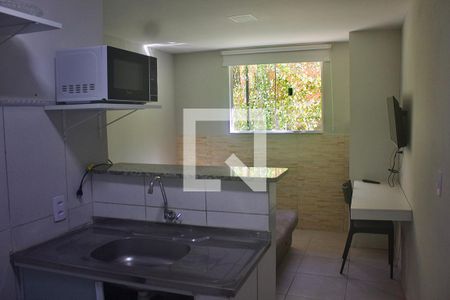 Cozinha de kitnet/studio para alugar com 1 quarto, 18m² em Duarte Silveira, Petrópolis