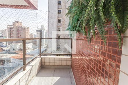 Varanda da Sala de apartamento à venda com 4 quartos, 140m² em Santo Antônio, Belo Horizonte