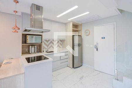 Sala/Cozinha de apartamento para alugar com 1 quarto, 76m² em Vila do Castelo, São Paulo